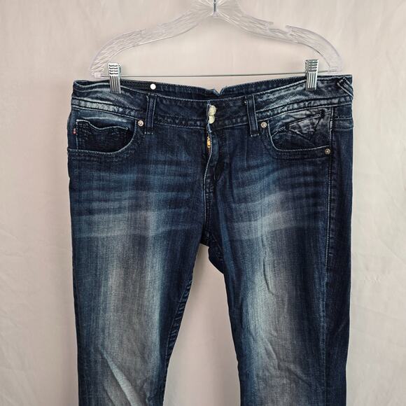 Vigoss The Chelsea Slim Boot Jeans Juniors Women's 15/16 Blue Dark Wash - Picture 3 of 16